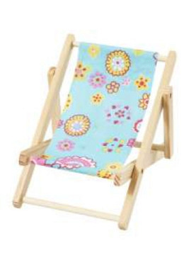 Wichtel Liegestuhl blau 15cm