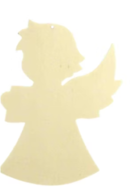 Engel aus Holz seitlich