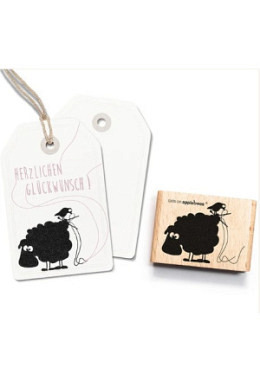 Stempel "Schaf Elsbeth strickt"
