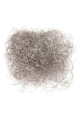 Lamettahaar geklockt silberfarben