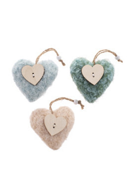 Herz Set mit Hänger mint, petrol