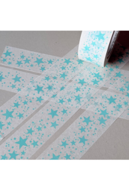 Klebeband "Sterne türkis"