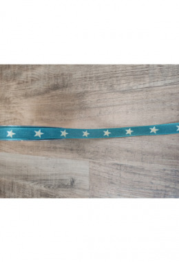 Band "Sterne" grün-gold 15mm