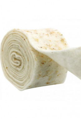 Band Filzband creme mit gelben Blüten