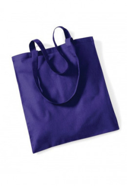 Baumwolltasche mit langen Henkeln purple