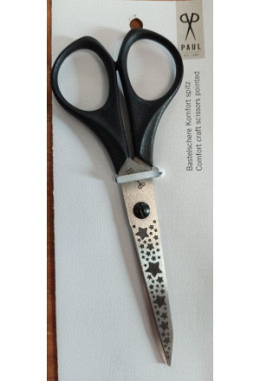Bastelschere spitz "Sterne" schwarz