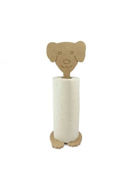 Holz Papierrollenhalter "Hund"