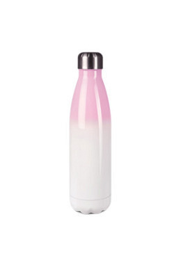 Edelstahl Thermosflasche pink/weiss 50..
