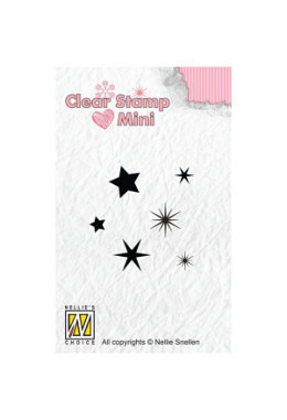 mini Silikonstempel Stars