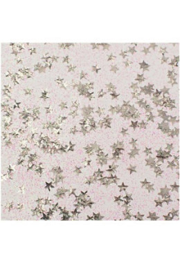 Glitterglue Confetti "Sterne silber"
