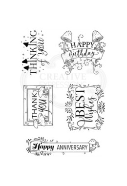 Silikonstempel Set Sags mit Worten