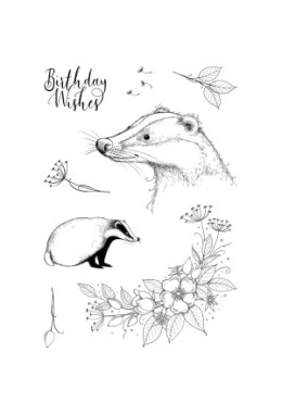 Silikonstempel Set Dachs