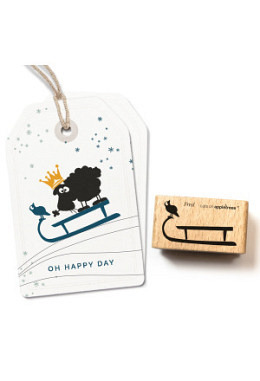 Stempel "Fred mit Schlitten"