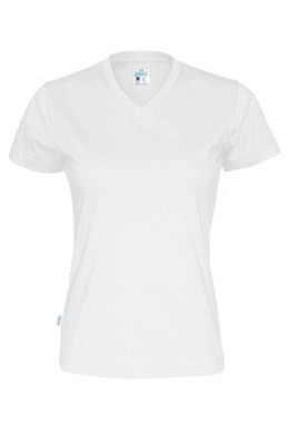 New Basic T-Shirt V-Neck Ladies Weiss Gr. M