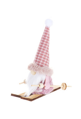 Wichtel Skifahrer rosa