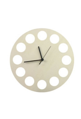 Wanduhr mit 12 Ausschnitten