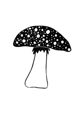 Ministempel "Fliegenpilz weiss"