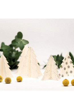 Baum Aufsteller aus Finnpappe 3er Set