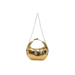 DNK Bright Gold Purse With Chain - gold