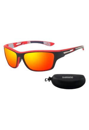 Sonnenbrille SHIMANO pulsar rot