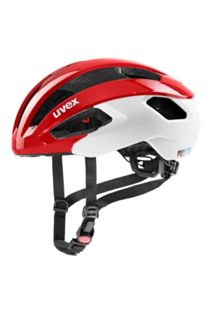 Fahrradhelm UVEX rot weiss
