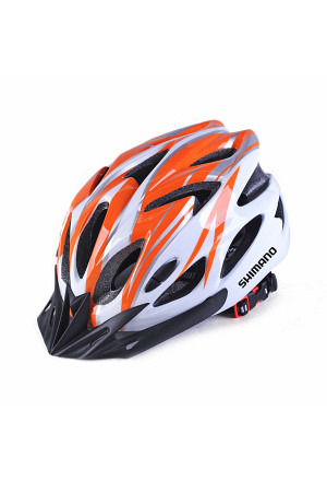 Fahrradhelm Absolut Shimano Edition orange weiss