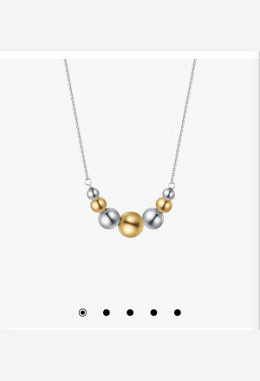 Collana con io gold e acciaio