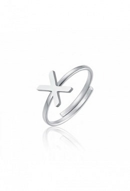 Anello con iniziale X
