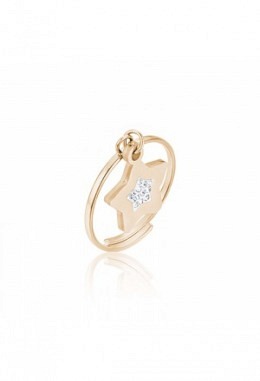 Anello regolabile gold con stella