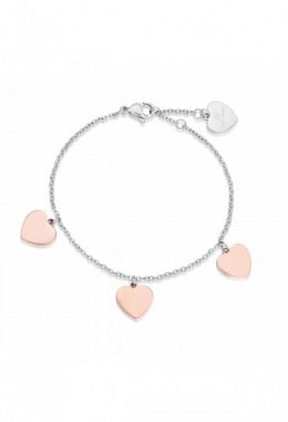 Bracciale con cuori e rosè