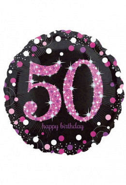 Palloncino 50' compleanno pink