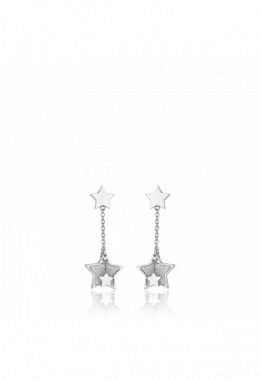 Orecchini stella con glitter pendenti
