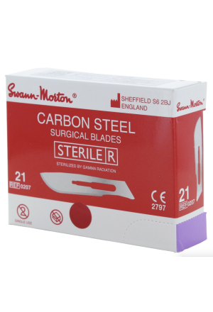 Lames de bistouri Swann Morton n ° 21 stériles boîte de 100
