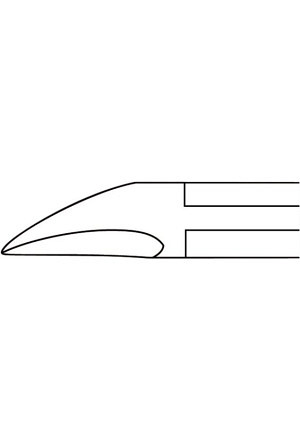 Clauberg 5201.17 Onycho soft 11,5 cm tranchant droit inséré obliquement