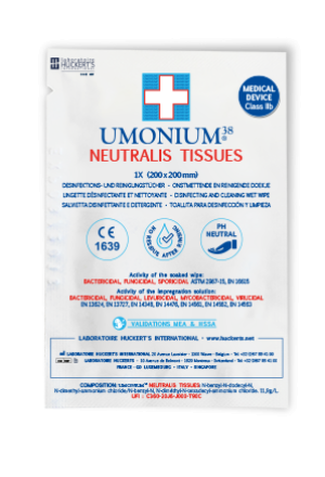 UMONIUM38® Neutralis Tissues - boite de 100 coupons (20x20..