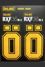Öhlins Sticker Kit RXF38 m.3 gelb