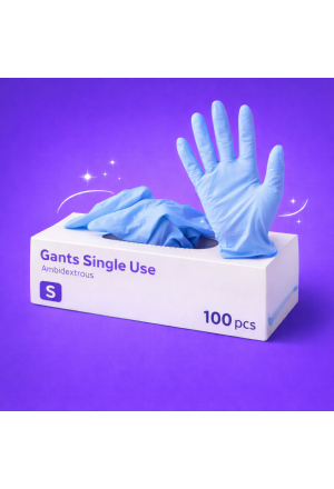 Gants vinyle non poudrés – Taille S – Usage unique