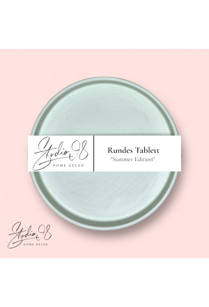 Rundes Tablett (klein) Türkis