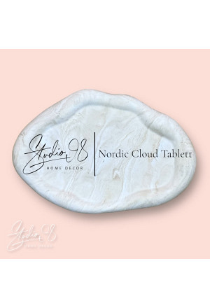 Nordic Cloud Tablett Sandstone Marble