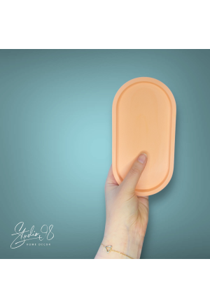 Ovales Tablett Set - Koralle