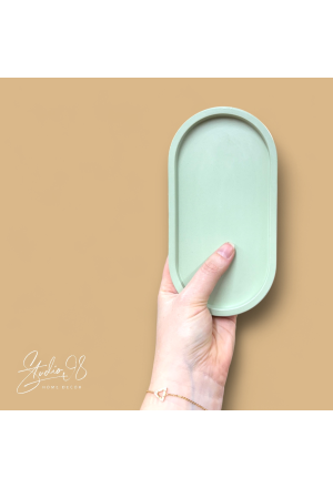 Ovales Tablett Set - Türkis