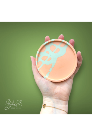 Untersetzer 2er Set Koralle - Türkis