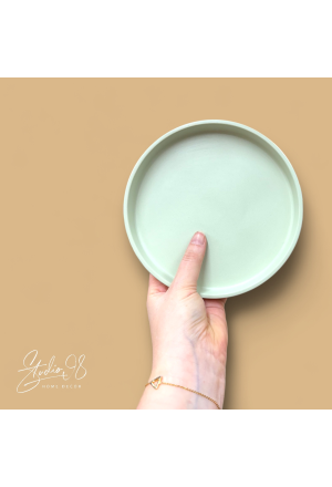 Rundes Tablett (klein) Türkis