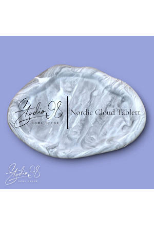 Nordic Cloud Tablett Stone Marble