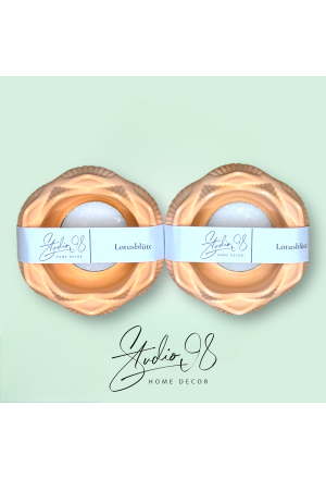 Lotusblüte Koralle 2er Set 