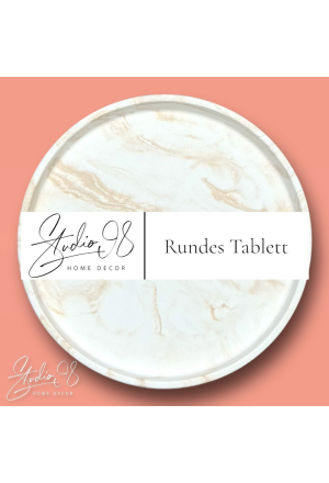 Rundes Tablett °Sandstone Marble°