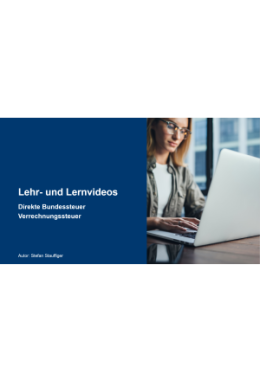 Lehr- und Lernvideos Steuerrecht zu Band 1-3