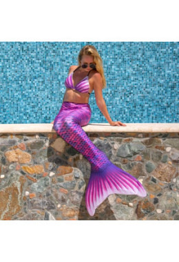 Asian Magenta Mermaid Tail