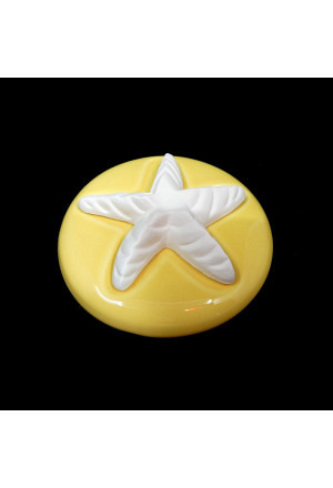 Duftstein Seestern auf gelbem Unterteller