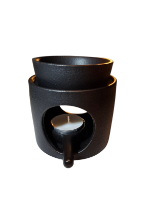 Duftlampe schwarz Keramik